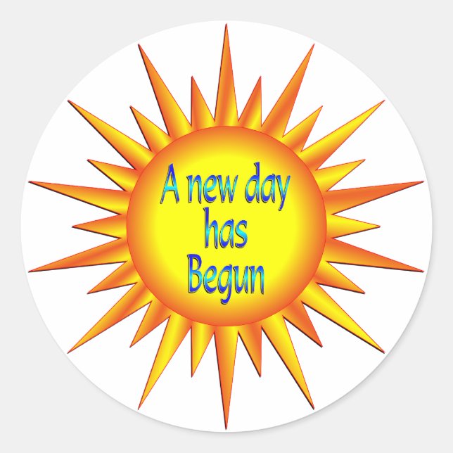 New Day Hope Classic Round Sticker (Front)