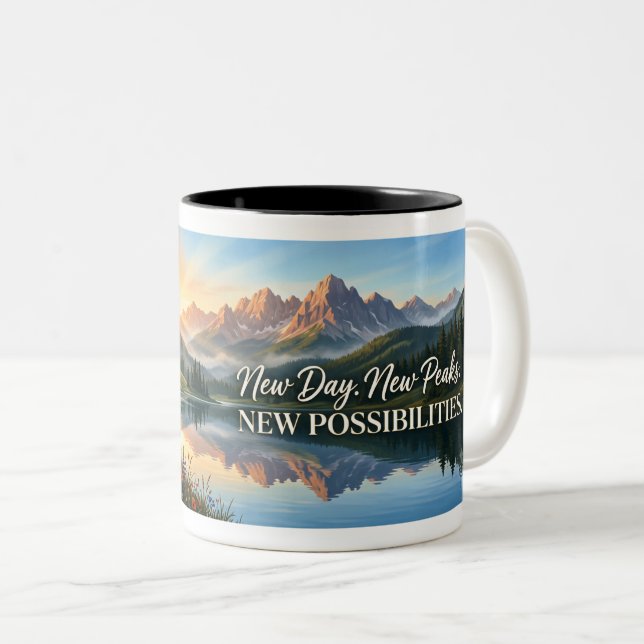 New Day New Peaks Coffee Mug (Front Right)