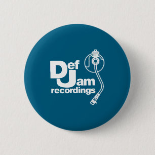 New Def Jam Recordings Logo Clic Rap Hip Hop Me 6 Cm Round Badge