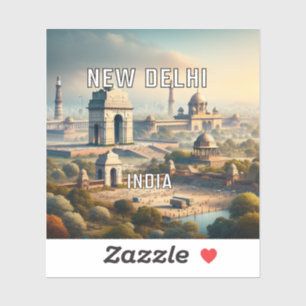 New Delhi India 3 Inch Vinyl Sticker