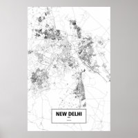 New Delhi, India (black on white)