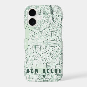 New Delhi India City Map Minimal Design