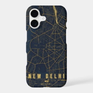 New Delhi India City Map Minimal Design