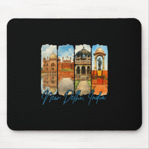 New Delhi India Traveling Trip Brushstroke Souveni Mouse Pad