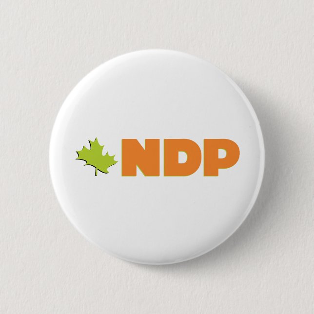 New Democratic Party 6 Cm Round Badge (Front)