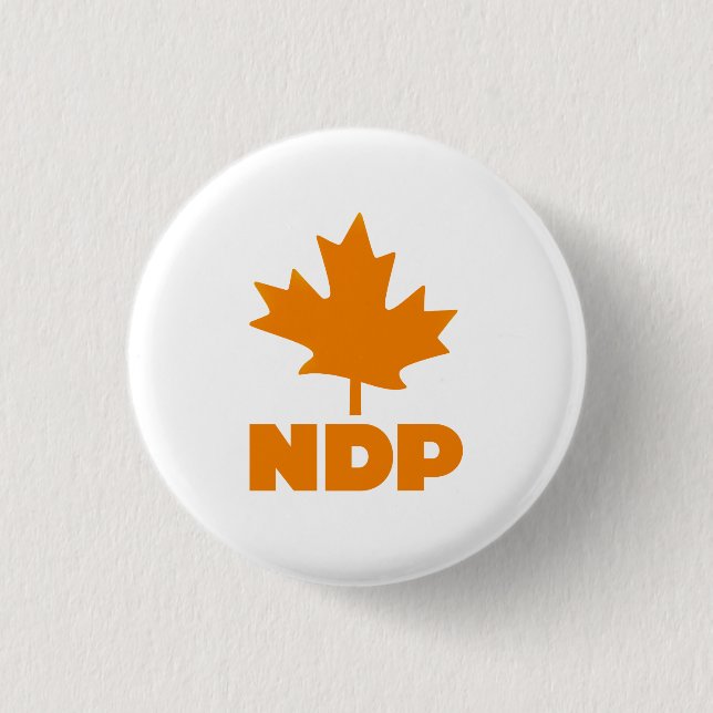New Democratic Party of Canada 3 Cm Round Badge (Front)