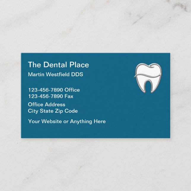 New Dentist Office Modern Business Cards (Front)