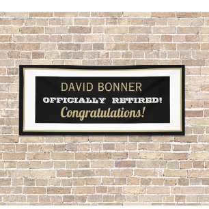 New design!Happy retirement banner