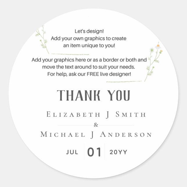 NEW! DESIGN OWN WEDDING LABELS - EASY TEMPLATE (Front)