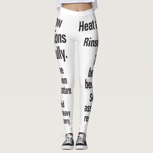 New Directions Black Text Leggings (Front)