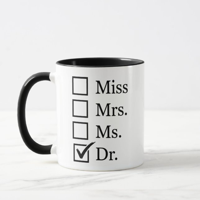 New Doctor PhD Graduation Mug Gift for Women (Left)