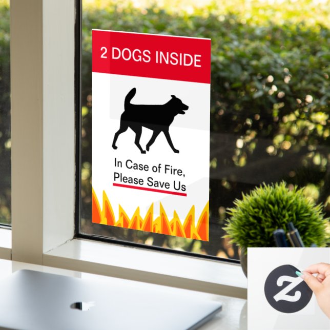 NEW! Dog Inside In case of Fire -Protect your Pets (Office)