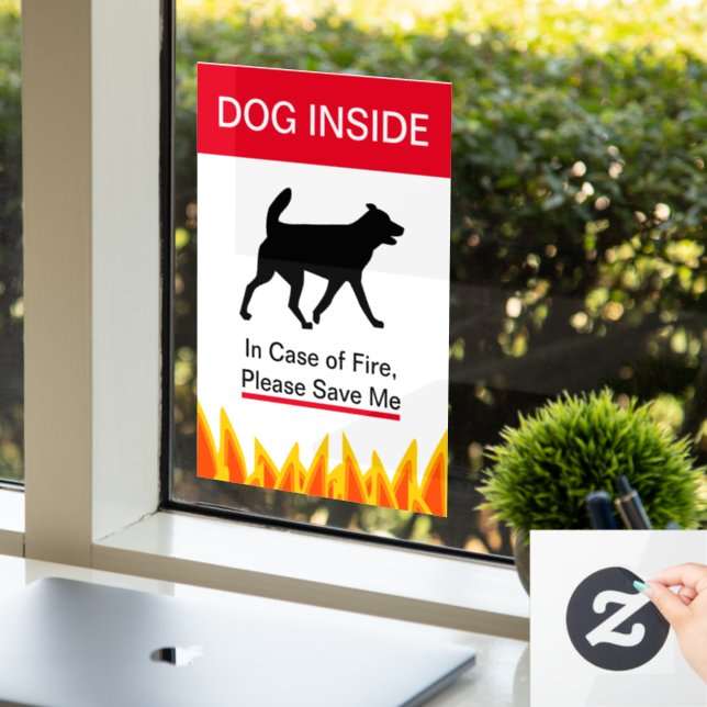 NEW! Dog Inside In case of Fire -Protect your Pets (Office)