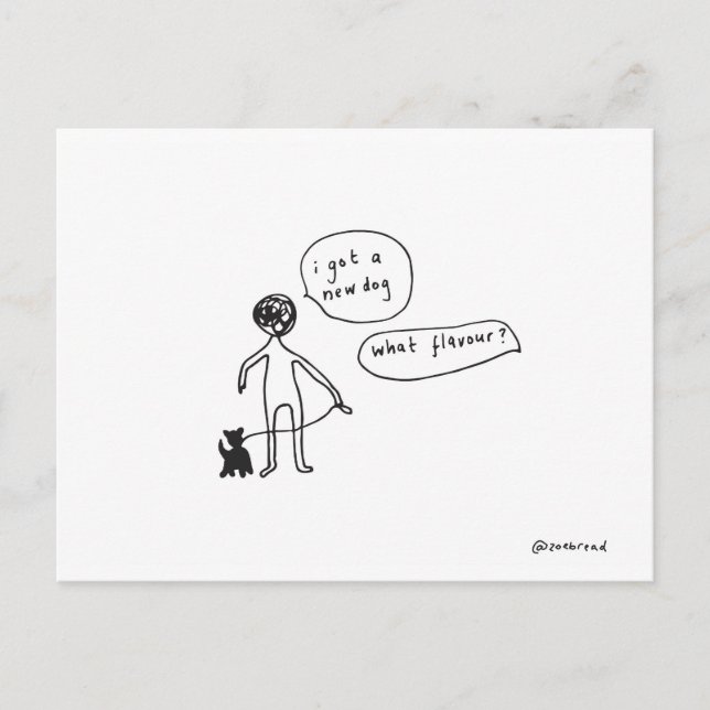 new dog postacard postcard (Front)