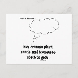 new dreams plant seeds postcard