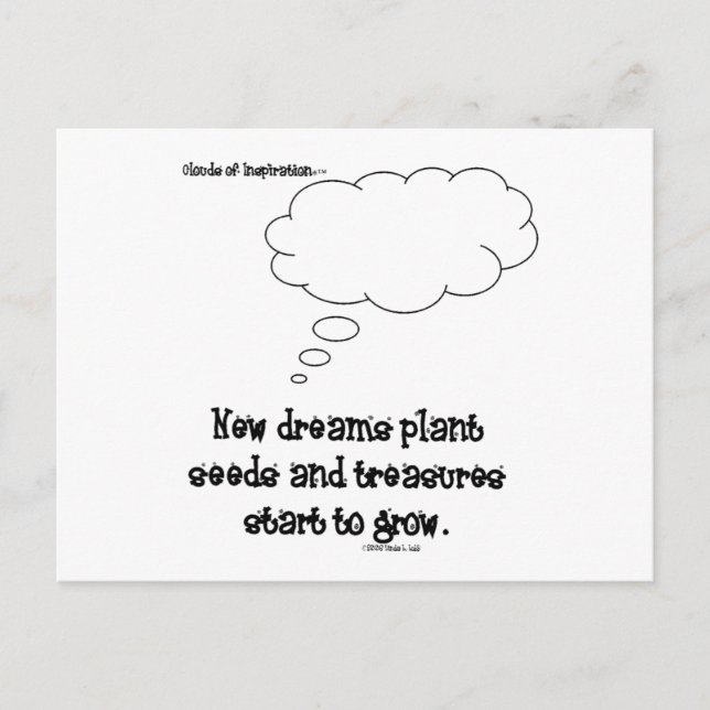 new dreams plant seeds postcard (Front)