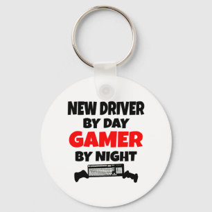 New Driver by Day Gamer by Night Key Ring