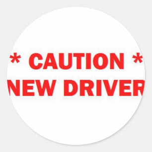 New Driver Caution Classic Round Sticker