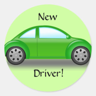 New Driver Green Car Sticker