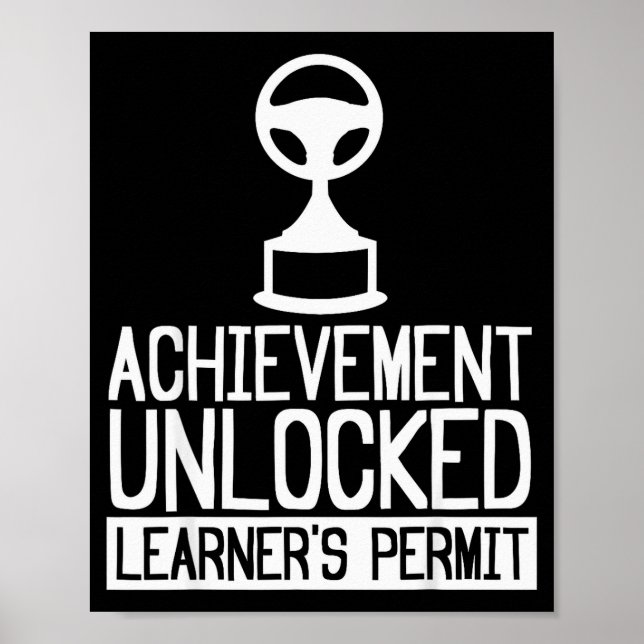 New Driver Learner Permit Driving School - Driver' Poster (Front)