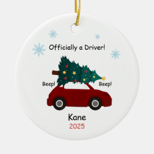 New Driver Ornament, Custom Licensed Driver Ceramic Ornament