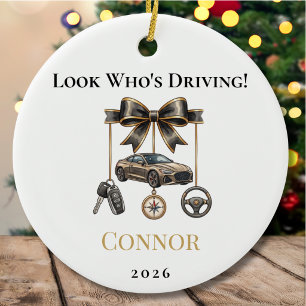 New Driver Personalised Name Drivers License Car Ceramic Ornament