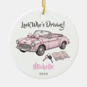 New Driver Personalised Name Drivers License Car Ceramic Ornament