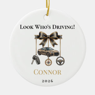 New Driver Personalised Name Drivers License Car Ceramic Ornament