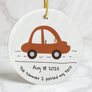 New Driver Personalised Passed Test Keepsake Ceramic Ornament