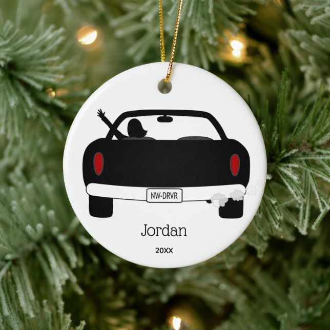 New Driver Personalized Ceramic Ornament (Tree)
