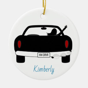 New Driver RIGHT Hand Drive Female Ceramic Ornament