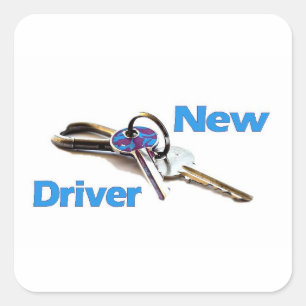 New Driver Square Sticker