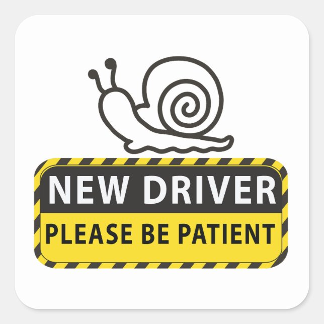 new driver sticker -  funny student driver bumper  (Front)