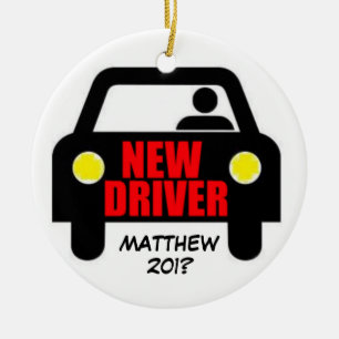 New Drivers License Keepsake Ceramic Tree Decoration