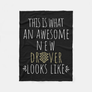 New Drivers License Ped Road Test Funny Quote Driv Fleece Blanket