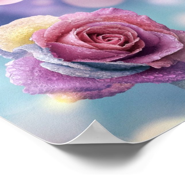 New Eden Hummingbird & Rose Poster (Corner)