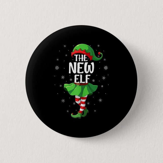 New Elf Christmas Girls Kids Women Elf Squad Xmas  6 Cm Round Badge (Front)