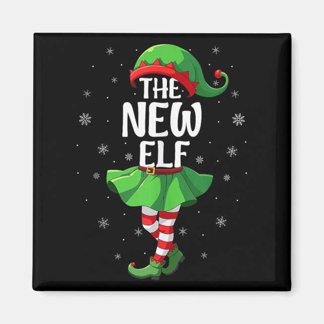 New Elf Christmas Girls Kids Women Elf Squad Xmas  Magnet (Front)