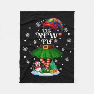 New Elf Squad Xmas Women Girls Mom Christmas Famil Fleece Blanket