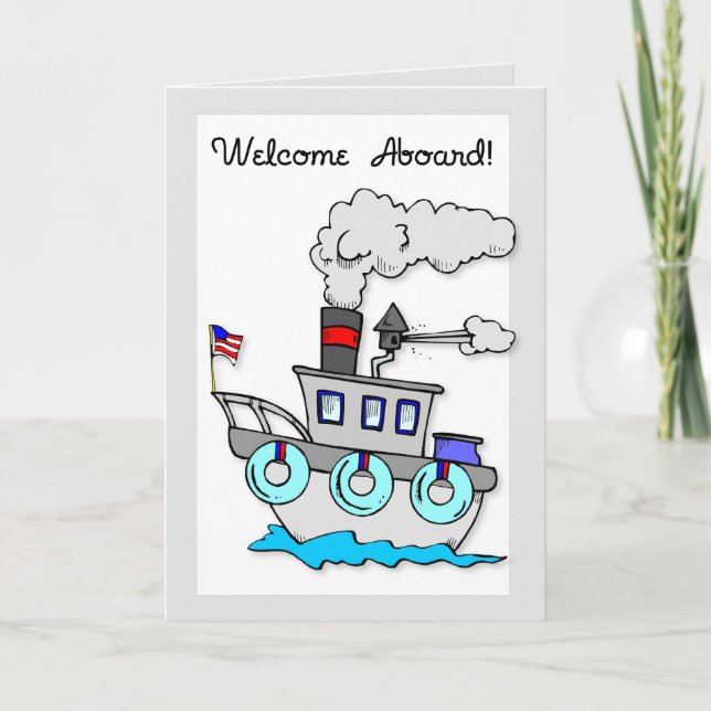 New Employee Welcome Aboard Ship Card (Front)