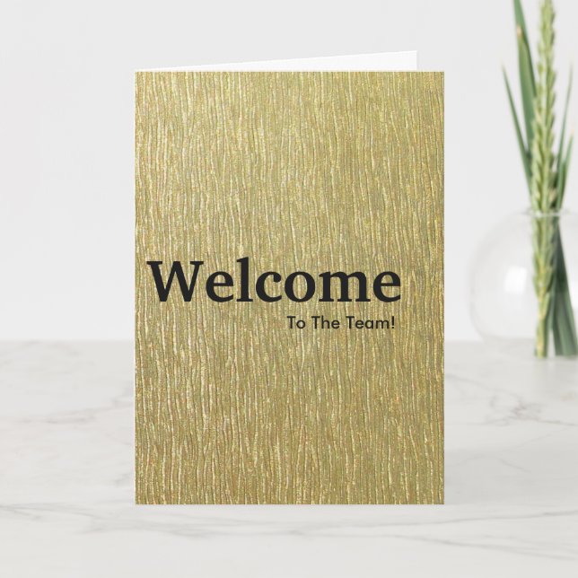 New Employee Welcome Glitter Card (Front)