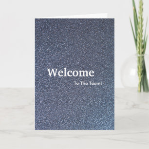 New Employee Welcome Gold Glitter Card