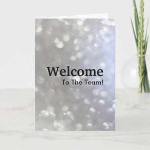 New Employee Welcome Gold Glitter Card