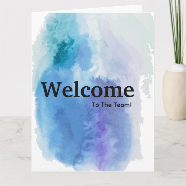 New Employee Welcome Watercolor Card (Front)