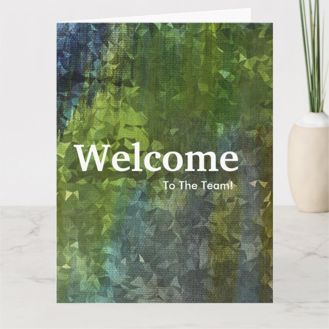 New Employee Welcome Watercolor Card (Front)