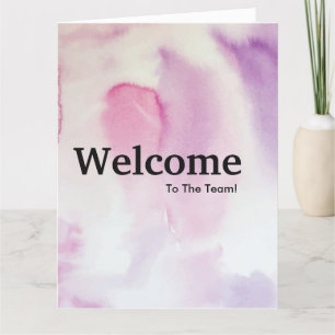 New Employee Welcome Watercolor Card