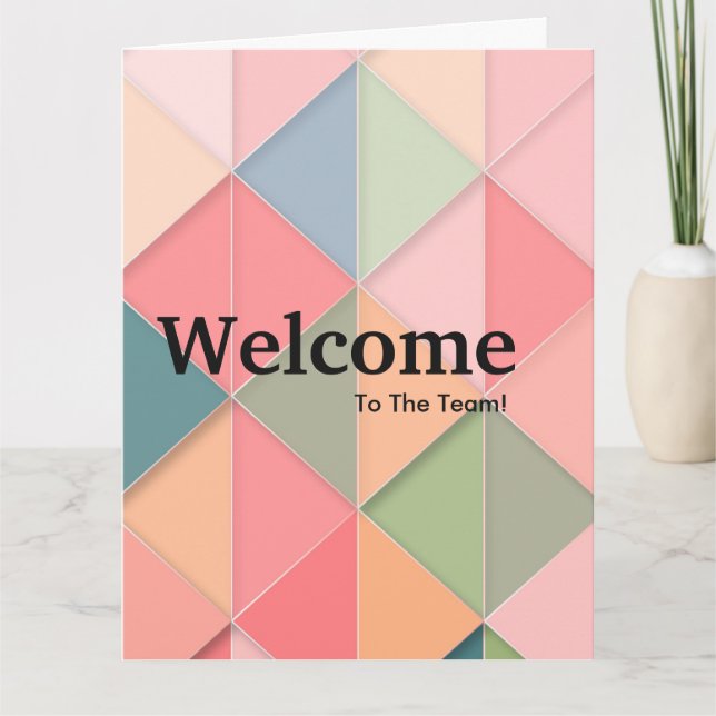 New Employee Welcome Watercolor Card (Front)
