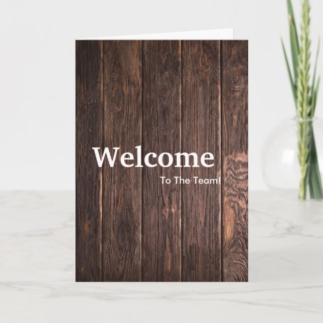 New Employee Welcome Wood Card (Front)