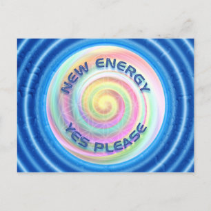 NEW ENERGY - YES PLEASE - water Postcard