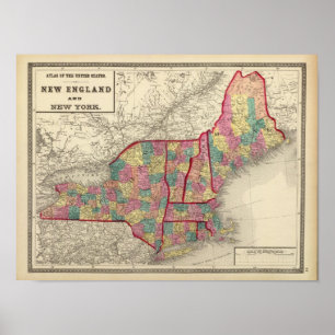 New England and New York 2 Poster